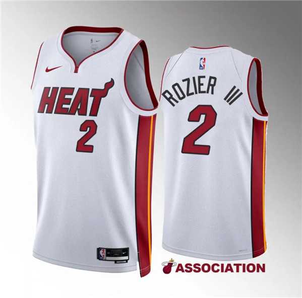 Men%27s Miami Heat #2 Terry Rozier III White Association Edition Stitched Basketball Jersey Dzhi